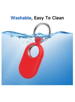 Generic Ecosystem Cover For Samsung Galaxy SmartTag 2 (2023) Tracker Locator Silicone Protective Case for Galaxy Smart Tag 2 Anti Lost Protector Cover Shell (Red)  - Image 3