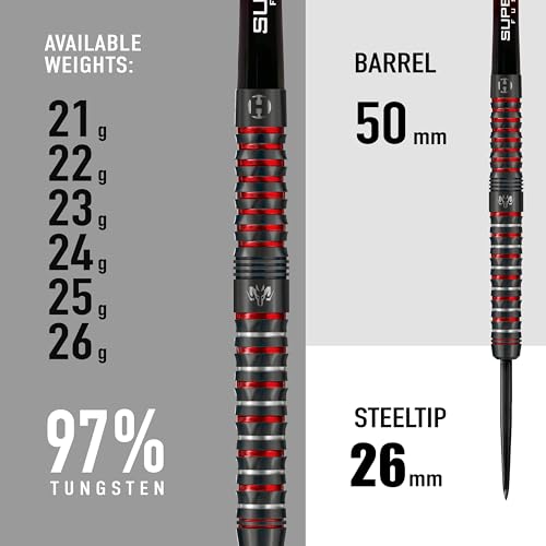 Harrows Wolfram Infinity 97% Tungsten Steel Tip Darts Set, Includes Supergrip Fusion Shafts & Prime Wolfram Infinity Flights. Available in Range of Weights (23g) - Image 3