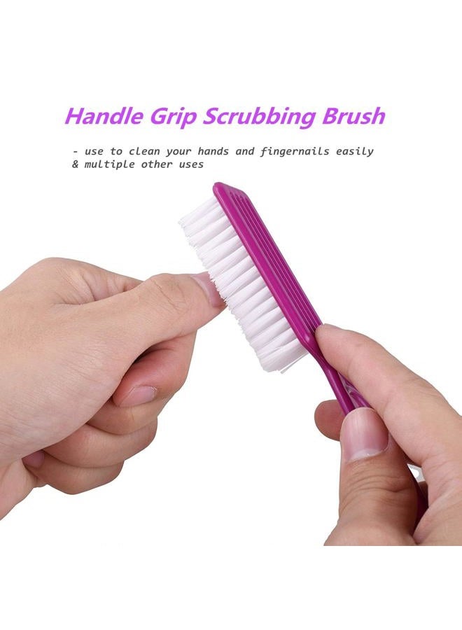 6Pcs Nail Brush for Cleaning Fingernails, Handle Grip Cleaning Brush for Nail and Toenail, Nail Dust Brush Manicure Pedicure Tools Scrubbing Brush Women Men Home Salon(Purple)