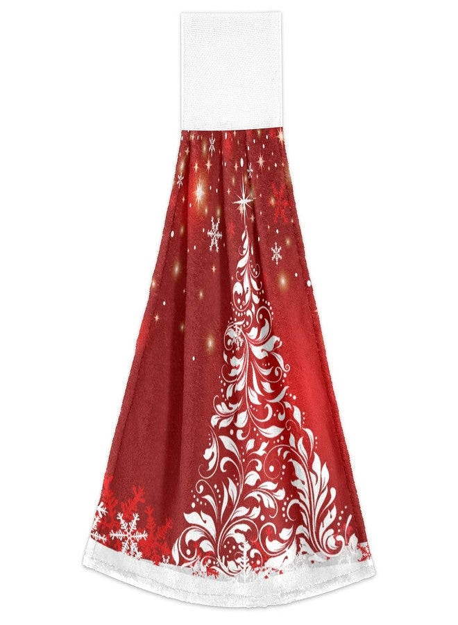 Boccsty Christmas Tree Snowflake Hand Towels - 2 Pcs Winter Hanging Kitchen & Bathroom Towels for Farmhouse Housewarming Tabletop - Image 2