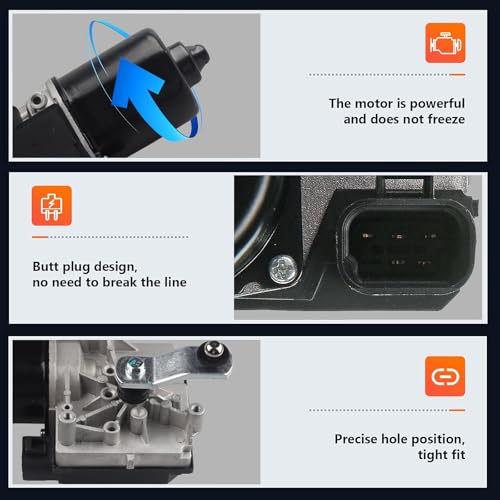 E-Vniko Front Windshield Wiper Motor W/Pulseboard Module Compatible with Chevrolet Corvette 1997-2004 Replace Window Wiper Motor 12363318, 12494759 - Image 3