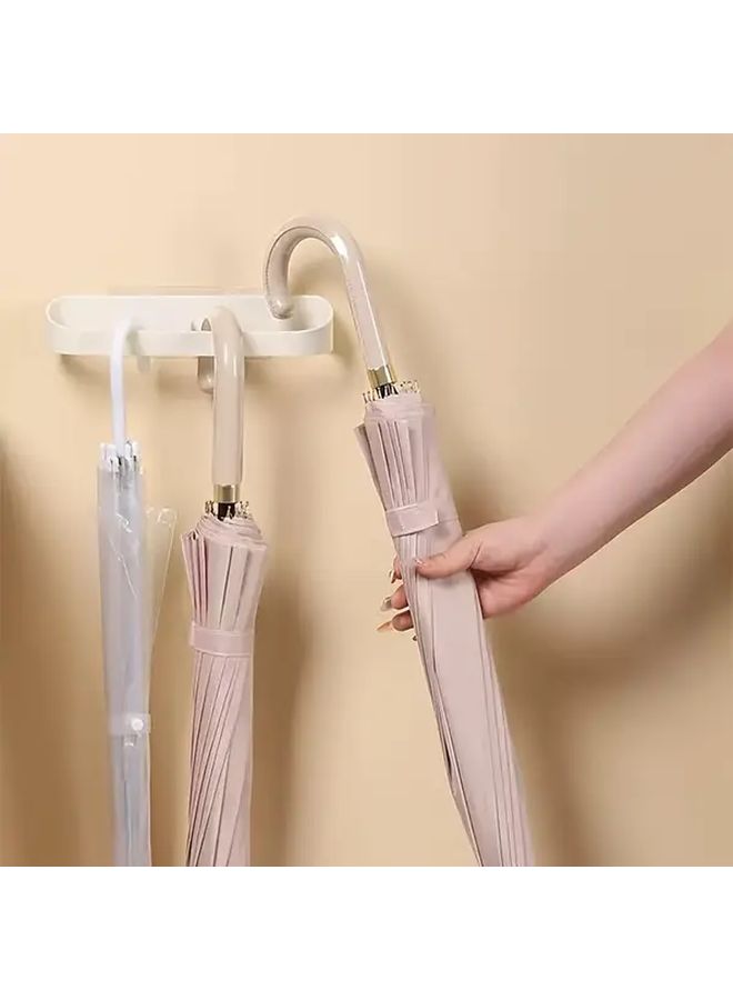 Grey Wall Mounted Umbrella Holder No Drilling Space Saving Organizer for Long and Foldable Umbrellas - Image 5