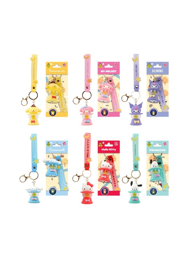 Hello Kitty & Friends Keychain with Mini Camp Light Up, Assorted 1 Piece (Character May Vary) Each Sold Separately | Sanrio Characters | Collectible Figure | Display Figure | Bag Clip | Bag Accessories | Perfect Gift for Collectors and Kids - Image 1