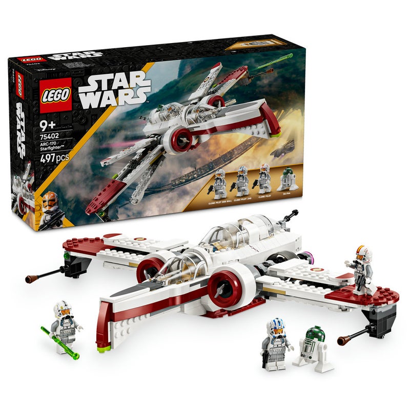 LEGO Star Wars ARC-170 Starfighter Building Toy Set 75402 (Age 9+, 497 Pieces) - Image 1