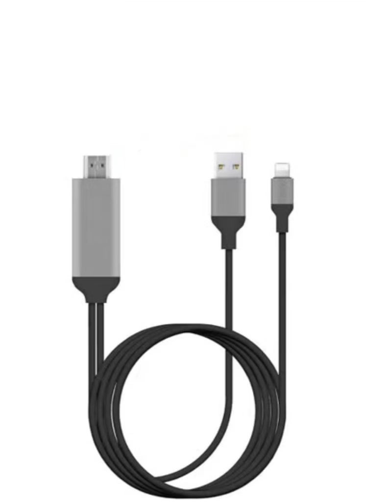 Captaintech MFi Certified】 Lightning to HDMI Adapter Cable Compatible with iPhone to HDMI 1080P Digital AV Converter for iPhone iPad iPod to TV Cord 6.6FT  - Image 1