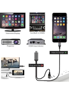 Captaintech [Apple MFi Certified】 Lightning to HDMI Adapter Cable Compatible with iPhone to HDMI 1080P Digital AV Converter for iPhone iPad iPod to TV Cord 6.6FT  - Image 4