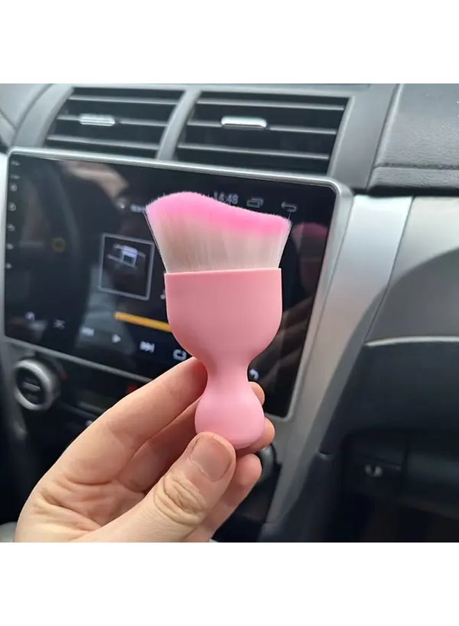 فرشاة تنظيف السيارات الناعمة المميزة باللون الوردي منظف داخلي متعدد الوظائف - Image 3