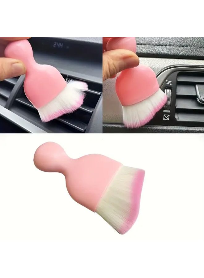 فرشاة تنظيف السيارات الناعمة المميزة باللون الوردي منظف داخلي متعدد الوظائف - Image 1
