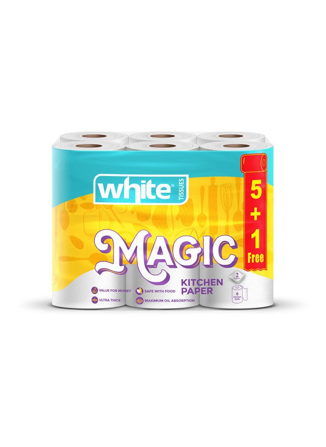 White Magic Kitchen 6 Rolls 