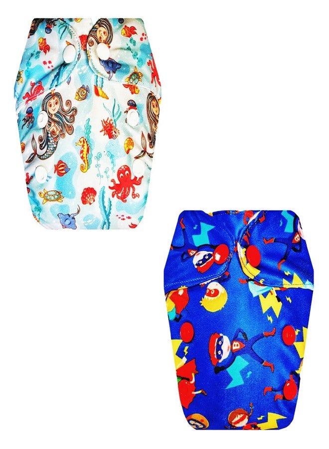 Dumbledo Premium Newborn Cloth Diaper with Integrated Insert (Pack of 2) | Hypoallergenic | Leakproof | Quick Dry | Ideal for Toddlers | 0 - 4 Months | Unisex Baby - Image 1