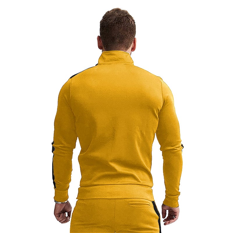 TEZO Men's Casual Active Tracksuits Full Zip Sports Jogging Suits Sets Athletic Running 2 Piece Sweatsuits with Zip Pockets(YLBK M) - Image 2