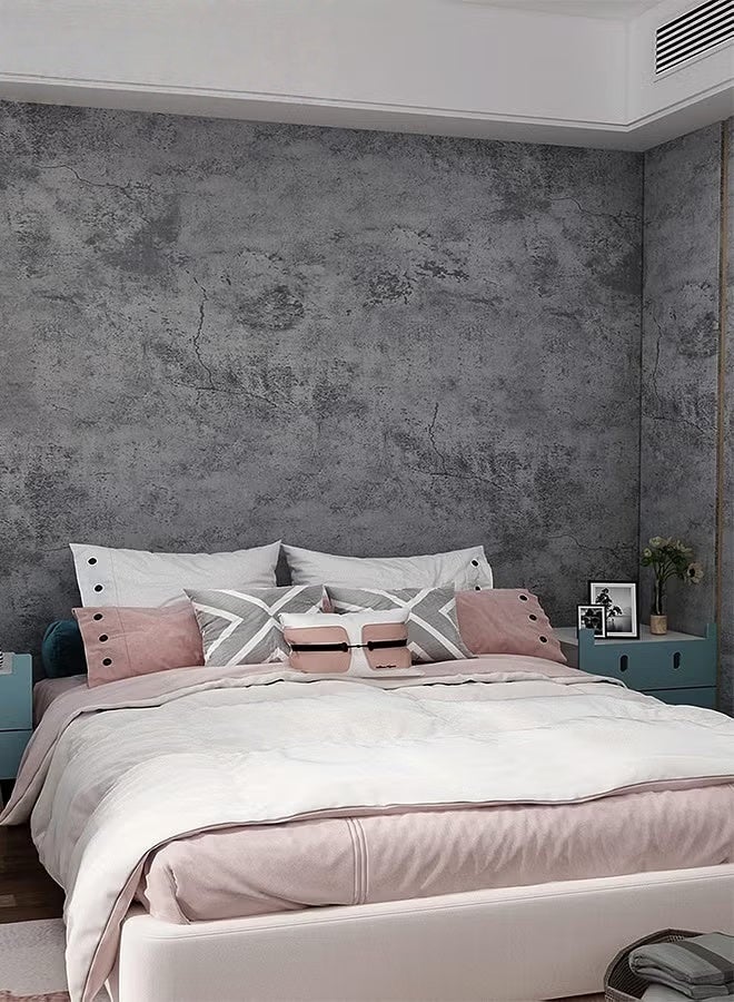 EETU Industrial Wallpaper,5Pcs 100×60CM 3D Gray WallPapers Tiles,DIY Self-Adhesive Industrial Wallpaper Gray,Wall Stickers,Imitation Cement Texture Sticker for Livingroom,Kitchen,Countertops Walls Drawers,Darkgrey - Image 4