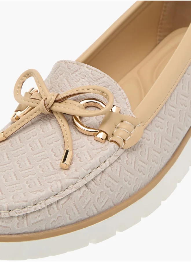 Flora Bella By Shoexpress Womens Bow Accent Loafers With Slip On Closure