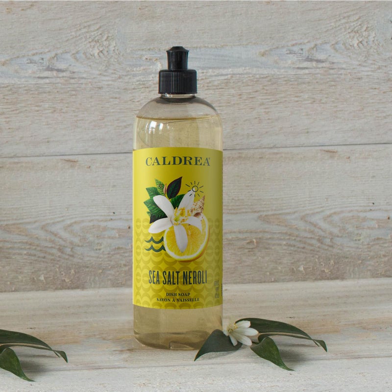 Caldrea Dish Soap  Biodegradable Dishwashing Liquid made with Soap Bark and Aloe Vera  Sea Salt Neroli  16 oz - Image 4