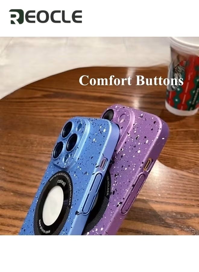 REOCLE Phone Case for iPhone 14 Pro Max with Camera Lens Protector Anti-Scratch Shockproof Electroplated Slim Phone Cover for Women Men - Image 3