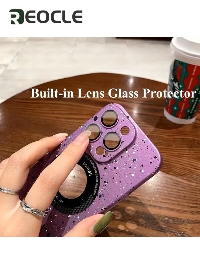 REOCLE Phone Case for iPhone 14 Pro Max with Camera Lens Protector Anti-Scratch Shockproof Electroplated Slim Phone Cover for Women Men - Image 4