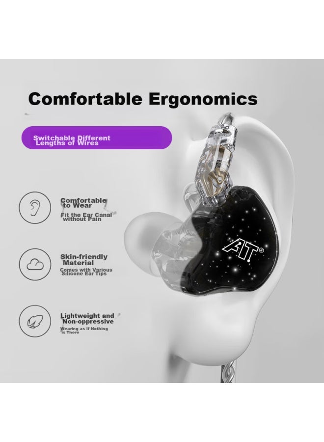 Isk Es60 Purple Wired Monitoring Earphones, In-Ear Professional High-Fidelity Hifi Small Earphones, Karaoke Music Sleep Deep Bass, Universal Earplugs For Mobile Phones, Computers, And Sound Cards - Image 4