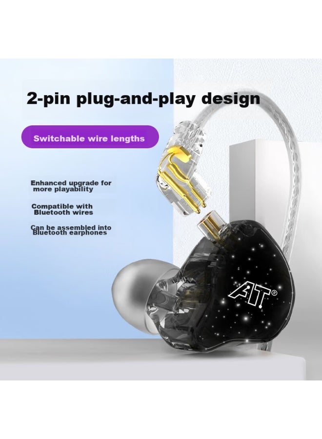 Isk Es60 Purple Wired Monitoring Earphones, In-Ear Professional High-Fidelity Hifi Small Earphones, Karaoke Music Sleep Deep Bass, Universal Earplugs For Mobile Phones, Computers, And Sound Cards - Image 5