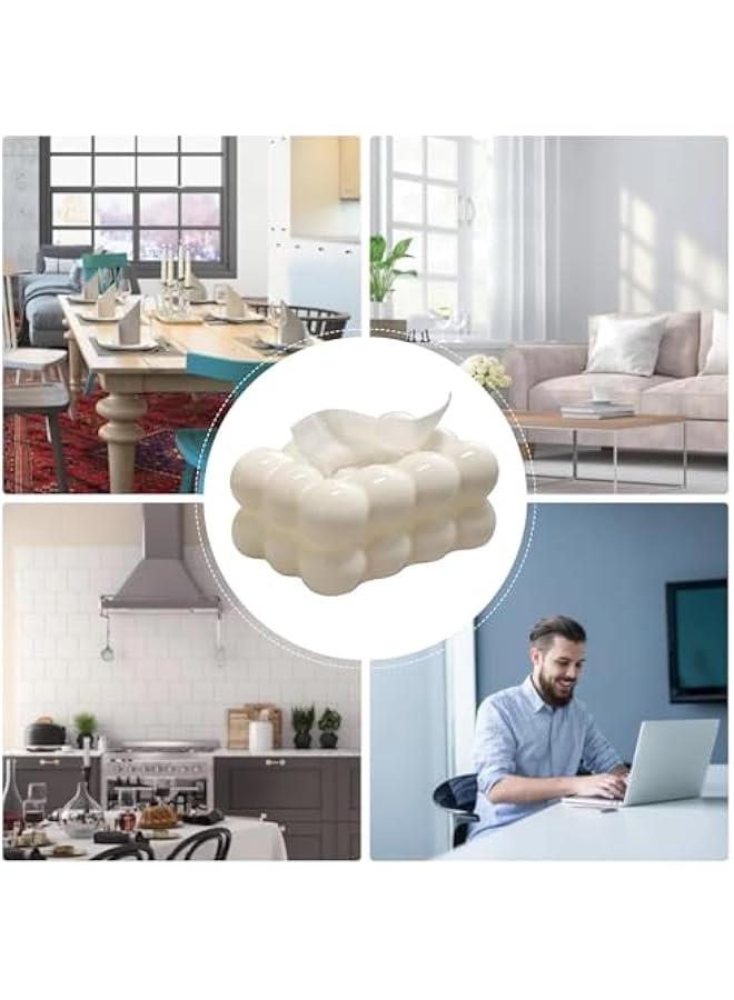 Bubble Shaped Tissue Box - Marsh Malow Shaped Tissue Box | Creative Tissue Box | Decorative Tissue Box | Facial Paper Organizer Dispenser | Cloud Shaped Tissue Box | Bubble Tissue Holder for Car - Image 4
