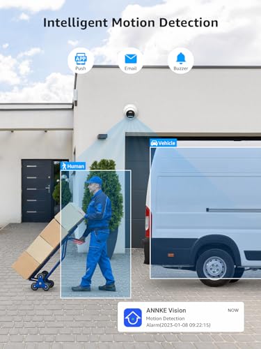 ANNKE 16CH 4K PoE Security Camera System, 12MP H.265+ NVR with 4TB HDD and 8X 4K/8MP IP Wired Cams, AI Human Vehicle Detection, Spotlight Color Night Vision, Built-in Mic, Compatible with Alexa - Image 3