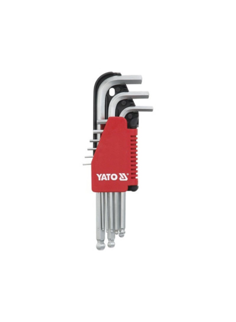 YATO Hex Key With Ball 9Pcs 1,5-10Mm Long Crv YT-0506