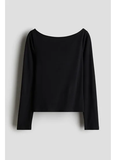 اتش اند ام Cut-out jersey top