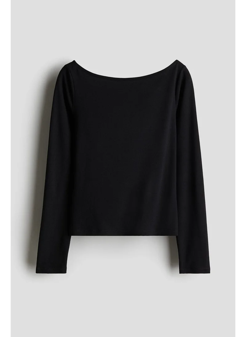 H&M Cut-out jersey top