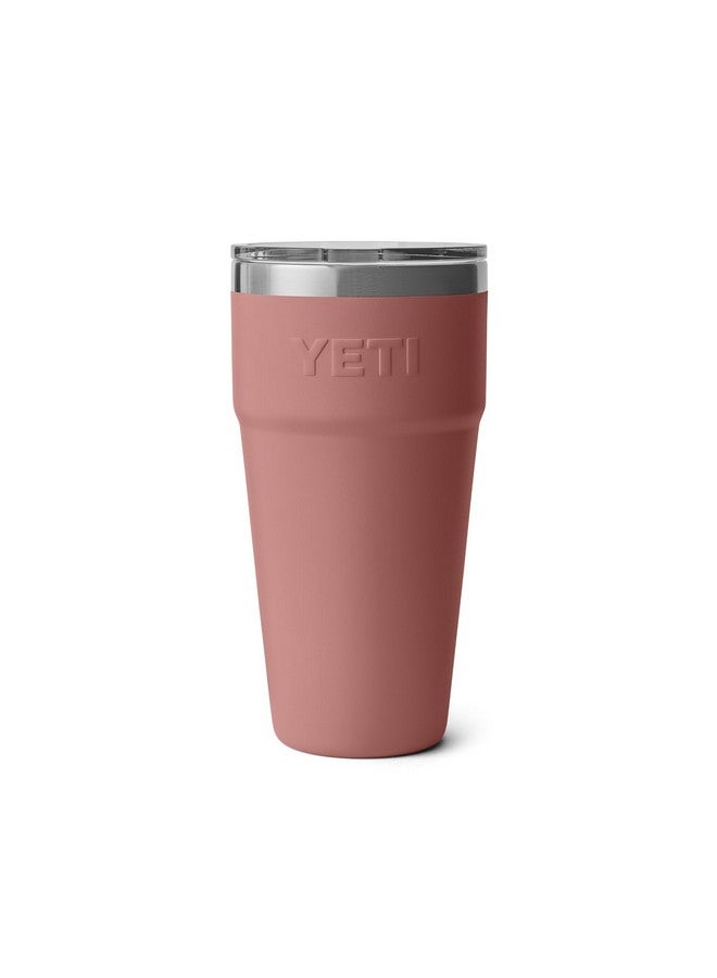 YETI كوب ييتي رامبلر سعة 30 أونصة قابل للتكديس، من الفولاذ المقاوم للصدأ، معزول بالفراغ بغطاء مغناطيسي، وردي رملي - Image 5