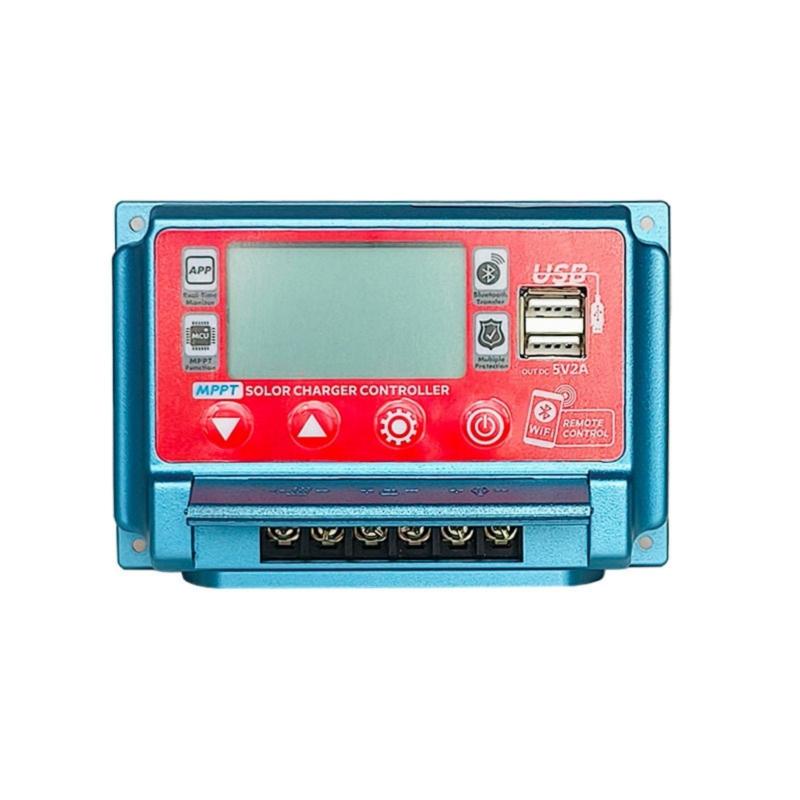 WiFi+BT 30A Solar Charger Controller 12V/24V/36V/48V/60V Charging MPPT Controllers LCD Display Dual USB 5V Output Controller APP Remote Control Solar Charge Controller - Image 1