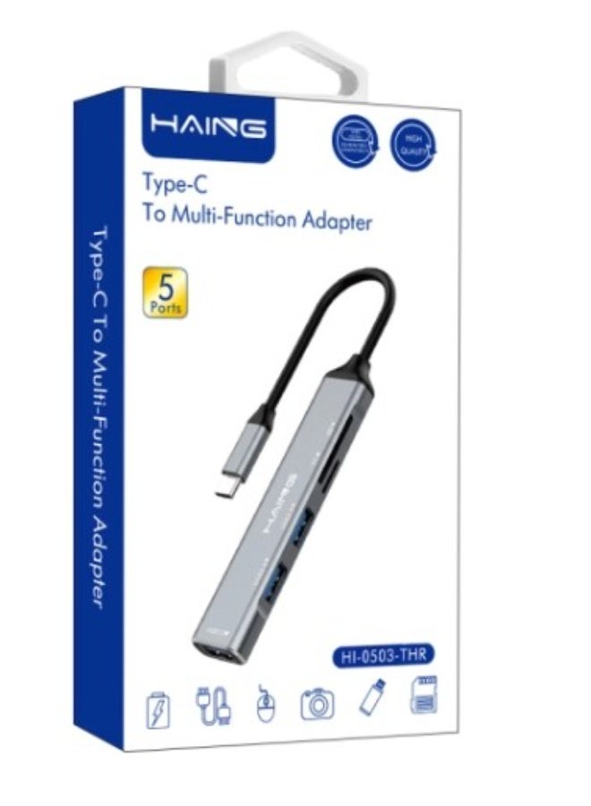 Haing 5 IN 1 USB To Multi-Function Adapter - Image 1