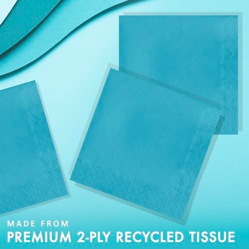Creative Converting Solid Bermuda Blue 2ply Luncheon Napkins 50pcs - Image 5