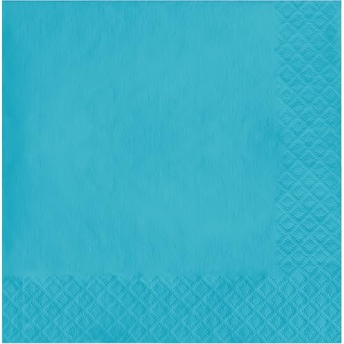 Creative Converting Solid Bermuda Blue 2ply Luncheon Napkins 50pcs - Image 2