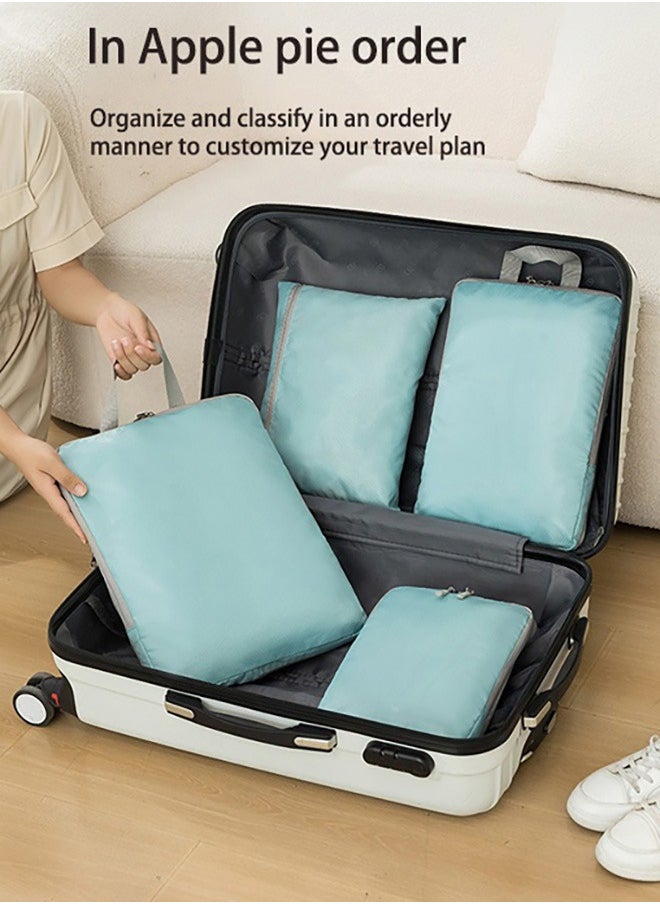 Generic 9 Set Compression Packing Cubes for Travel, Lightweight Vacation Travel Essentials, Travel Accessories for Suitcase Organizer Bags Set, Durable Luggage Organizer Travel Bags，Beige  - Image 3