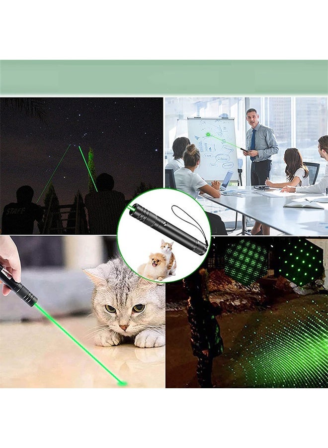Generic High Power Flashlight Green, Laser Flashlight with a Starry Sky Pattern, Star Cap Adjustable Focus, Suitable for Hiking, Indoor Teaching / Office Meeting  - Image 5