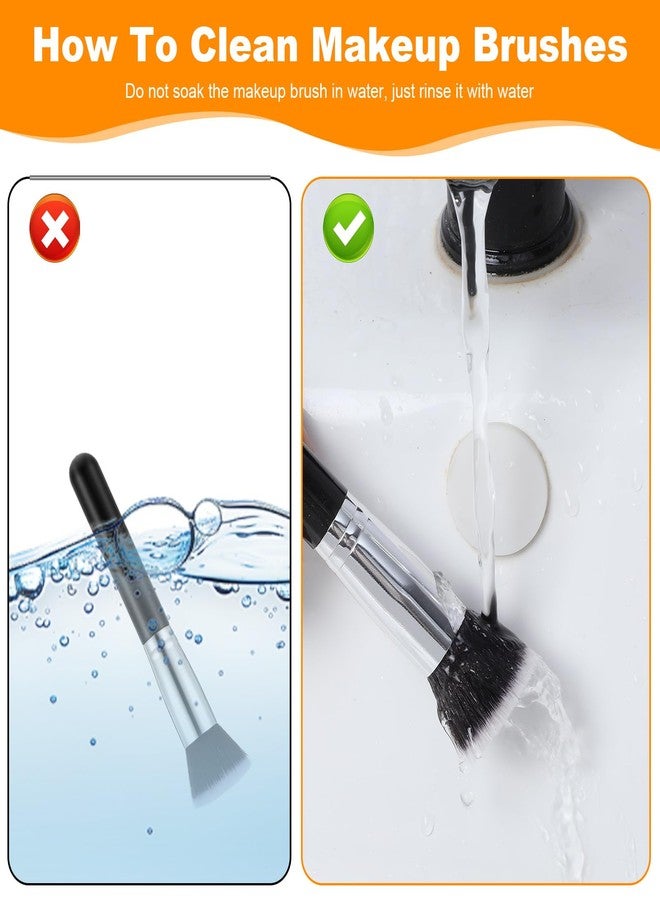 مجموعة فرش مكياج مكونة من 20 قطعة، فرشاة كريم أساس مسطحة، كريم أساس سائل، بودرة أساس، كونتور، أحمر خدود، مجموعة مكياج لدمج ظلال العيون، مناسبة لفناني مكياج حفلات الزفاف (أسود) - Image 4