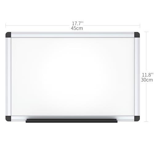 VIZ-PRO Magnetic Whiteboard/Dry Erase Board, 18 X 12 Inches, Includes 1 Eraser & 2 Markers & 4 Magnets - Image 2