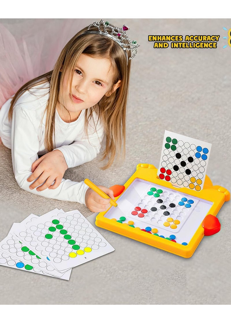 xwin sportseries Magnetic Bead Art Board Multicolor Drawing Set for Kids with Magnetic Pen and 14 Pattern Designs Educational Preschool Toy for Creativity and Cognitive Skills  - Image 3