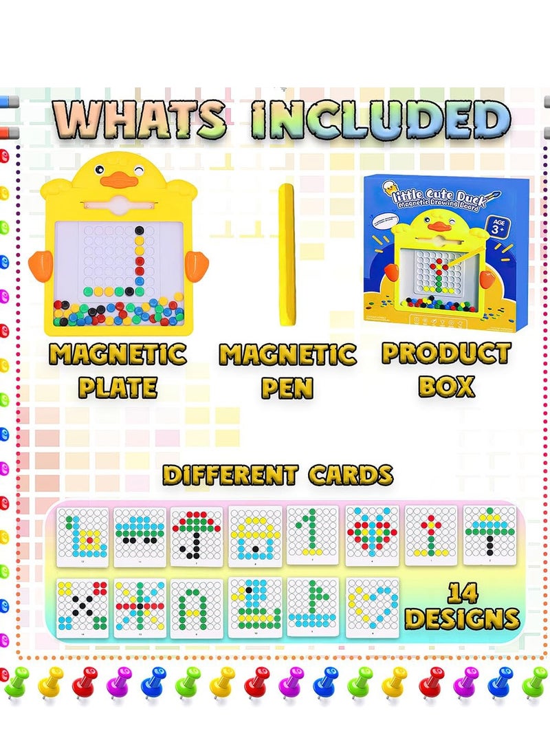 xwin sportseries Magnetic Bead Art Board Multicolor Drawing Set for Kids with Magnetic Pen and 14 Pattern Designs Educational Preschool Toy for Creativity and Cognitive Skills  - Image 5