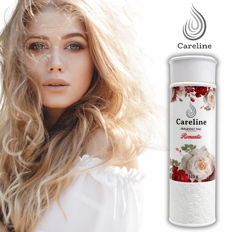 Careline Romantic Fragrance Talc Powder, Long-Lasting Floral Freshness, 125g - Image 4