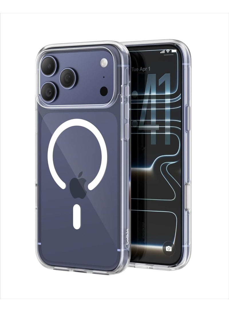 غطاء مغناطيسي شفاف لهاتف iPhone 17 Pro، متوافق مع iPhone 17 Pro مع MagSafe، غطاء هاتف مقاوم للصدمات بشفافية خلفية. - Image 1