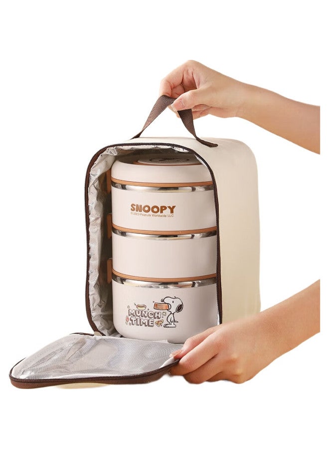 Snoopy Insulated Lunch Bag, Portable Handbag For Office Workers, Lunch Box, Food Preservation And Insulation, Lunch Bag, Large Size - Image 3