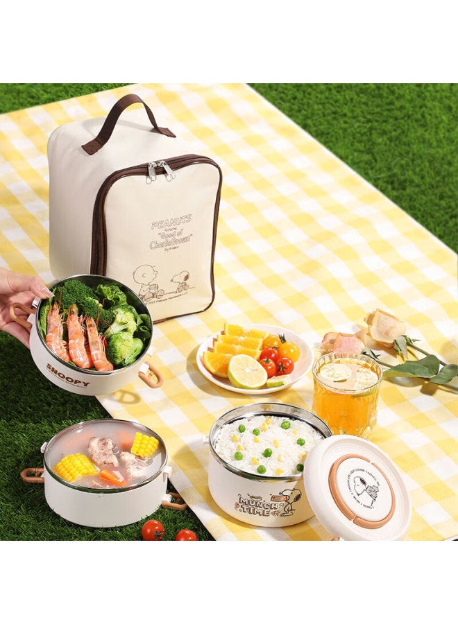 Snoopy Insulated Lunch Bag, Portable Handbag For Office Workers, Lunch Box, Food Preservation And Insulation, Lunch Bag, Large Size - Image 4