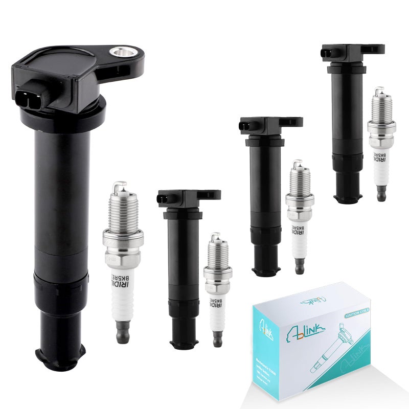 AULINK Set of 4 UF499 Ignition Coil Pack 7090 Spark Plugs 14L 16L For Dodge Attitude 20062010Hyundai Accent 20062011Kia Rio Rio5 20062011 IC579 GN10330