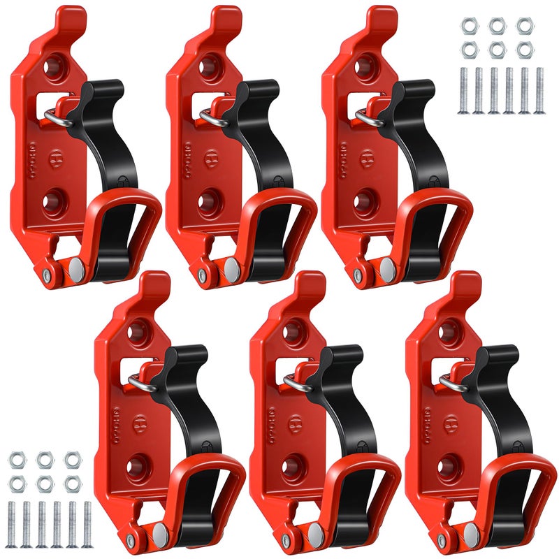 6 Pcs Shovel Holder for Truck Heavy Duty Shovel Mounts for Roof Rack Quick Release Axe Holder Mount Kit Metal and Rubber Car Accessories Garage Storage Truck Wall Mounting Brackets