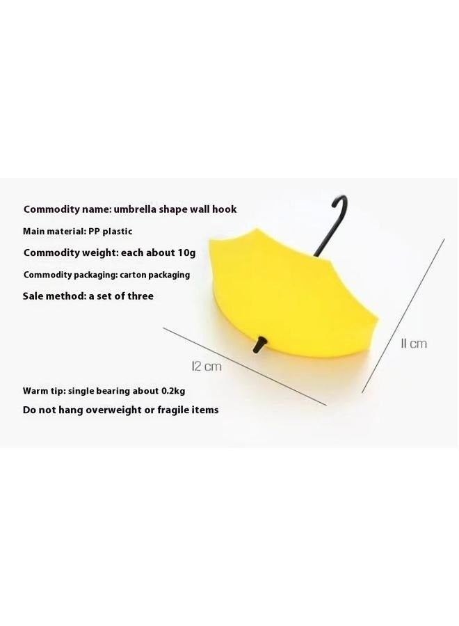 6 Pcs Colorful Umbrella Wall Rack,Creative Key Rack Organizer Hooks with Adhesive,Umbrella Wall Hooks Sticker Key Hanging Holders Decor  - Image 5