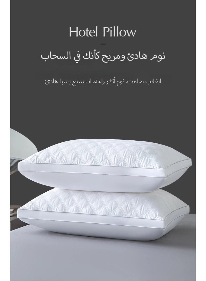 شايني فلاور مخدة فندقية بيضاء ٧٥×٤٥ سم |وسادة قماش مايكروفايبر ناعم | داعم للرقبة | حشوة ناعمة ومرنة - Image 1