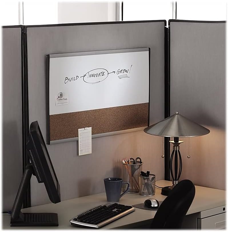 Quartet Arc Cubicle Combination Board, 30" x 18", Whiteboard/Cork Surface, Aluminum Frame (ARCCB3018) - Image 5