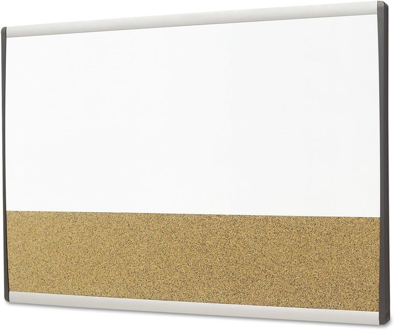 Quartet Arc Cubicle Combination Board, 30" x 18", Whiteboard/Cork Surface, Aluminum Frame (ARCCB3018) - Image 2