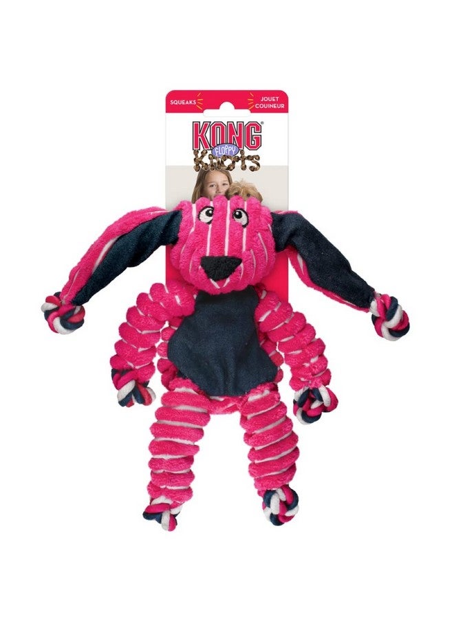 كونج عقد كونغ المرنة - لعبة حبل معقود للكلاب تجذب اللعب - لعبة شد ترضي الغرائز الطبيعية - مستلزمات الكلاب بتصميم مرن وحشو بسيط - أرنب، للكلاب المتوسطة/الكبيرة - Image 2