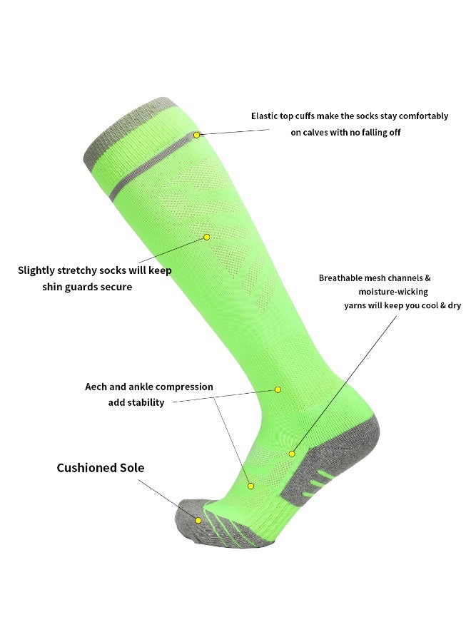 SKY WING Unisex Athletic Knee High Breathable Compression Solid Tube Soccer Football Sport Socks 1/2/3/4 Pairs for Youth Adult - Image 5
